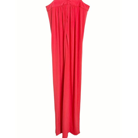 H by Halston Red Cutout Waist V-Neck Sleeveless Maxi Dress Size 2 - Picture 4 of 7